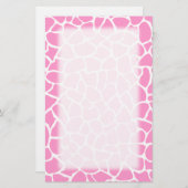 Roze Animal Print Giraffe Pattern Briefpapier (Voorkant / Achterkant)