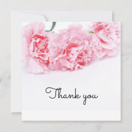 Roze Anjer Bloem Dankjewel Card – Elegant