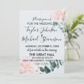 Roze anjer en uitnodiging tot weddenschappen (Staand voorkant)