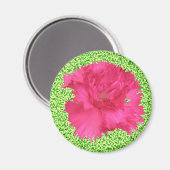 Roze anjer Magnet Magneet (Voorkant / Achterkant)