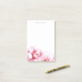 Roze anjer post-it® notes (Op bureau)