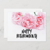 Roze anjerbloem Happy Retirement Briefkaart (Voorkant / Achterkant)