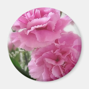Roze anjers 1 magneet