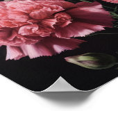 Roze Anjers Bloem Art Print Poster (Hoek)