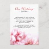 Roze anjers informatiekaartje (Voorkant)