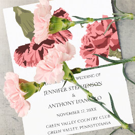 Roze Anjers Luxe Modern Floral Wedding Program