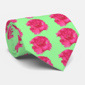 Roze anjers Stropdas (Opgerold)