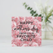 Roze anjerventilator voor Moederdag (Staand voorkant)