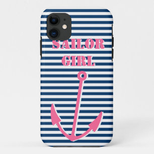 Roze anker iPhone 5 hoesje   Sailor-meisje