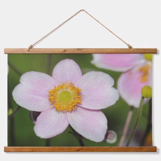 Roze annemon hangend wandkleed (Voorkant)