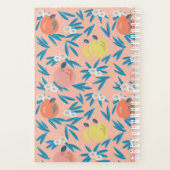 Roze Appel Bloemen Patroon Leraar Planner (Achterkant)