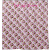 Roze appel bloesems douchegordijn (Voorkant)