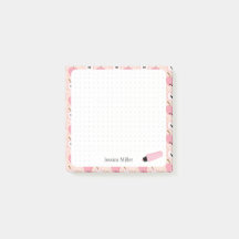 Roze appel Student girl post-it noten