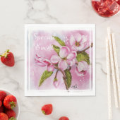 Roze appelbloesems servet (Insitu)