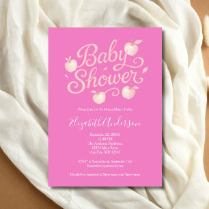 Roze Appels Baby Meisje Baby shower Kaart