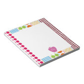 Roze Apple Boho Stippen Leraar Notitieblok (Schuin)