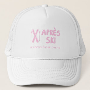 Roze Apres Ski Bachelorette Party Hoed Trucker Pet