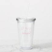 Roze Apres Ski Bruidsfeest Favor Acryl Drinkbeker (Achterkant)