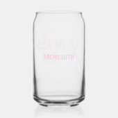 Roze Apres Ski Winter Bruidsfeestcadeau Blikvorm Glas (Achterkant)