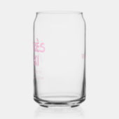 Roze Apres Ski Winter Bruidsfeestcadeau Blikvorm Glas (Links)