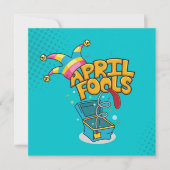 Roze April Fools Dag Vakantie Kaart (Voorkant)