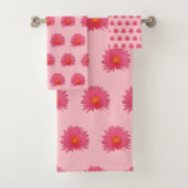 Roze aptenia ventilator naadloos patroon op bad handdoek (Insitu)