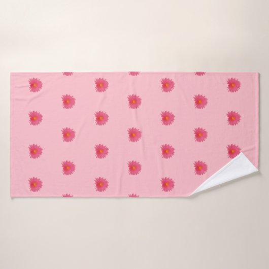 Roze aptenia ventilator naadloos patroon op handdo badhanddoek (Badhanddoek)