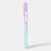 Roze Aqua Blue Pastel Ombre Chic Script Monogram Case-Mate iPhone Case (Achterkant / Links)