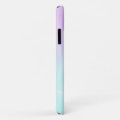 Roze Aqua Blue Pastel Ombre Chic Script Monogram Case-Mate iPhone Case (Achterkant/rechts)