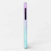 Roze Aqua Blue Pastel Ombre Chic Script Monogram Case-Mate iPhone Case (Achterkant/links)