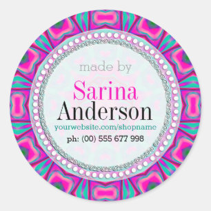 Roze Aqua Hippie Sunshine gemaakt door labels
