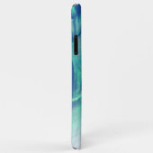 Roze Aqua Turquoise Blue Abalone Shell Patroon Case-Mate iPhone Case (Achterkant/rechts)