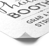 Roze Aquarel Bloem Foto Booth Trouw Teken Poster (Hoek)