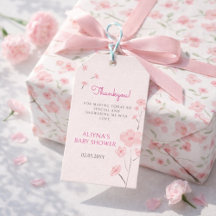 Roze Aquarel Bloem Minimal Baby Shower