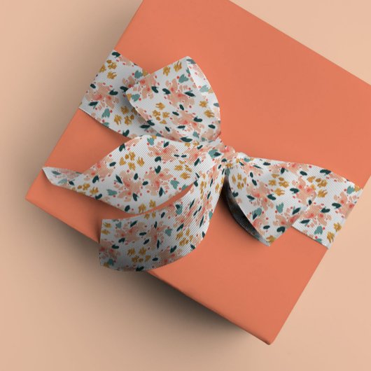 Roze Aquarel Bloementuin Lint