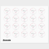 Roze aquarel business dank u ronde sticker (Vel)