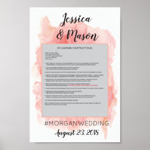 Roze Aquarel Foto Prop Poster Frame