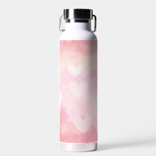 Roze Aquarel Hartjes Achtergrond – Romantische Lie Waterfles