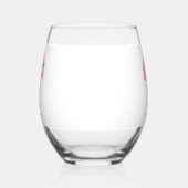 Roze Aquarel Hydrangea Chinoiserie Maatwerk Wijnglas Zonder Voet (Links)