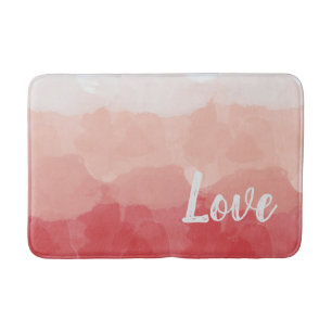 Roze Aquarel Liefde Badmat