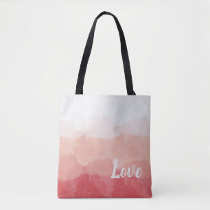 Roze Aquarel Liefde Draagtas