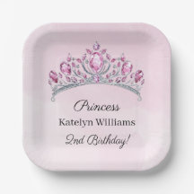 Roze Aquarel Prinses Persoonlijke Verjaardag