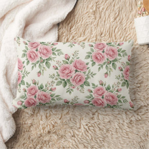 Roze Aquarel Rozen Bloemen Naadloos Vintage Patroo Kussen