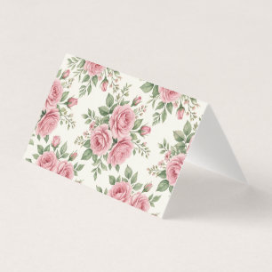 Roze Aquarel Rozen Bloemmotief Naadloos Patroon ui Kaart