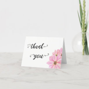 Roze Aquarel Tulpen Bedankkaart