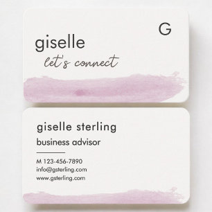 Roze Aquarel Visitekaartje