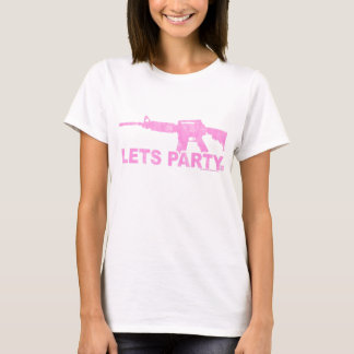 Roze AR15 laat de partij het beste uitzien T-shirt