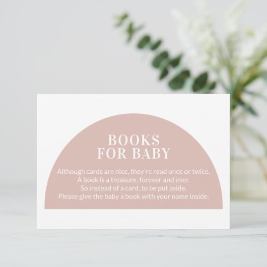 Roze Arch Books voor Baby Enclosure Ca Informatiekaartje (Staand voorkant)
