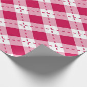 Roze Argyle Cadeaupapier (Hoek)
