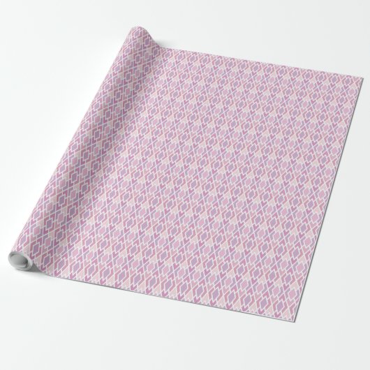 Roze Argyle Cadeaupapier (Uitgerold)